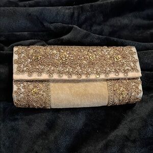 Gold clutch purse